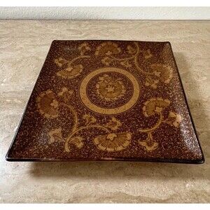 Sousaku Sound Collection Japanese Stoneware - Set of Two Square 8.75”  Plates